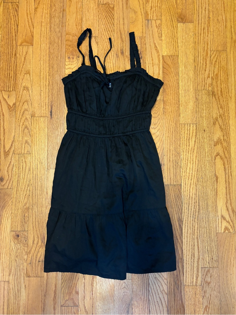 GAP Black Smocked Strap Sundress